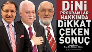 Dini programlar hakkında dikkat çeken sonuç